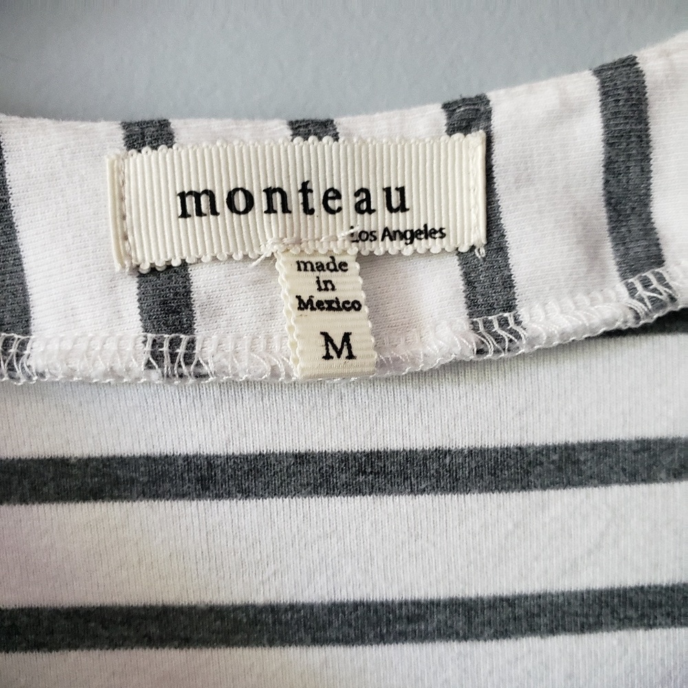 2/20 Monteau Cold-Shoulder Striped Dress - Picture 3 of 4